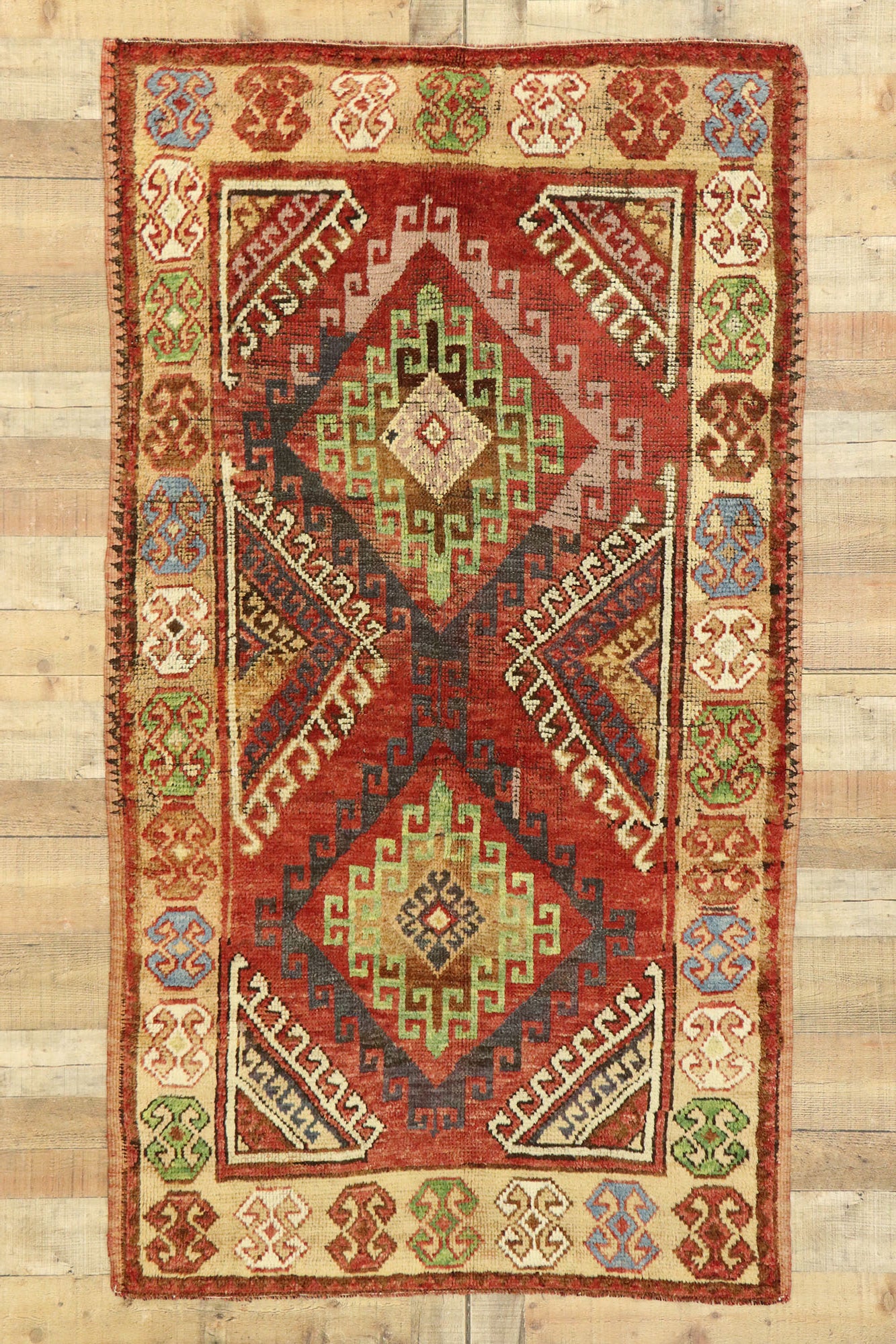 4 x 7 Vintage Turkish Oushak Rug 53056