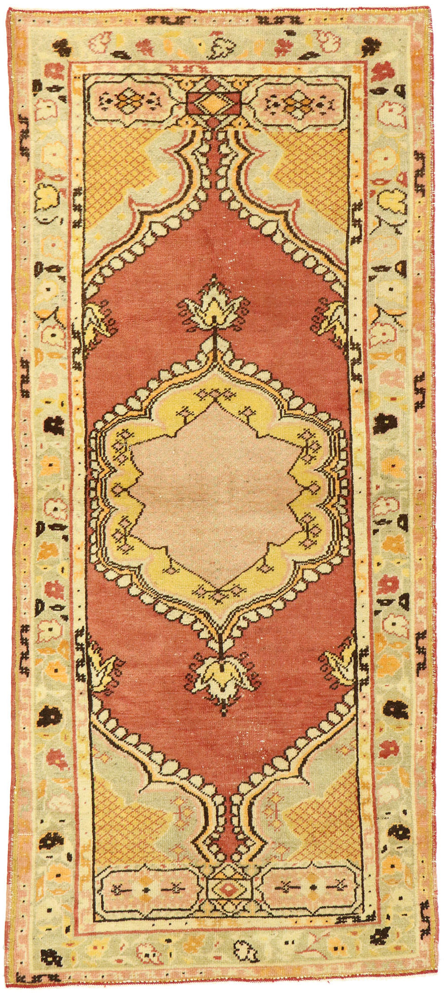 3 x 6 Vintage Turkish Oushak Rug 53057