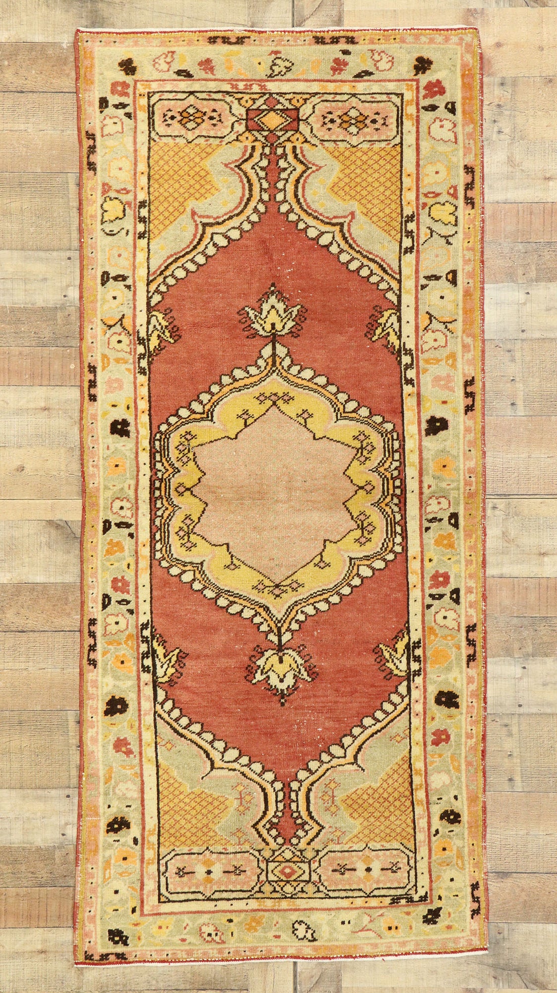 3 x 6 Vintage Turkish Oushak Rug 53057