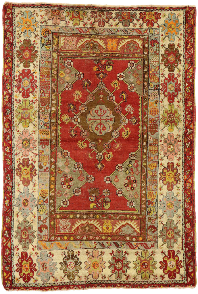 3 x 5 Vintage Turkish Oushak Rug 53058