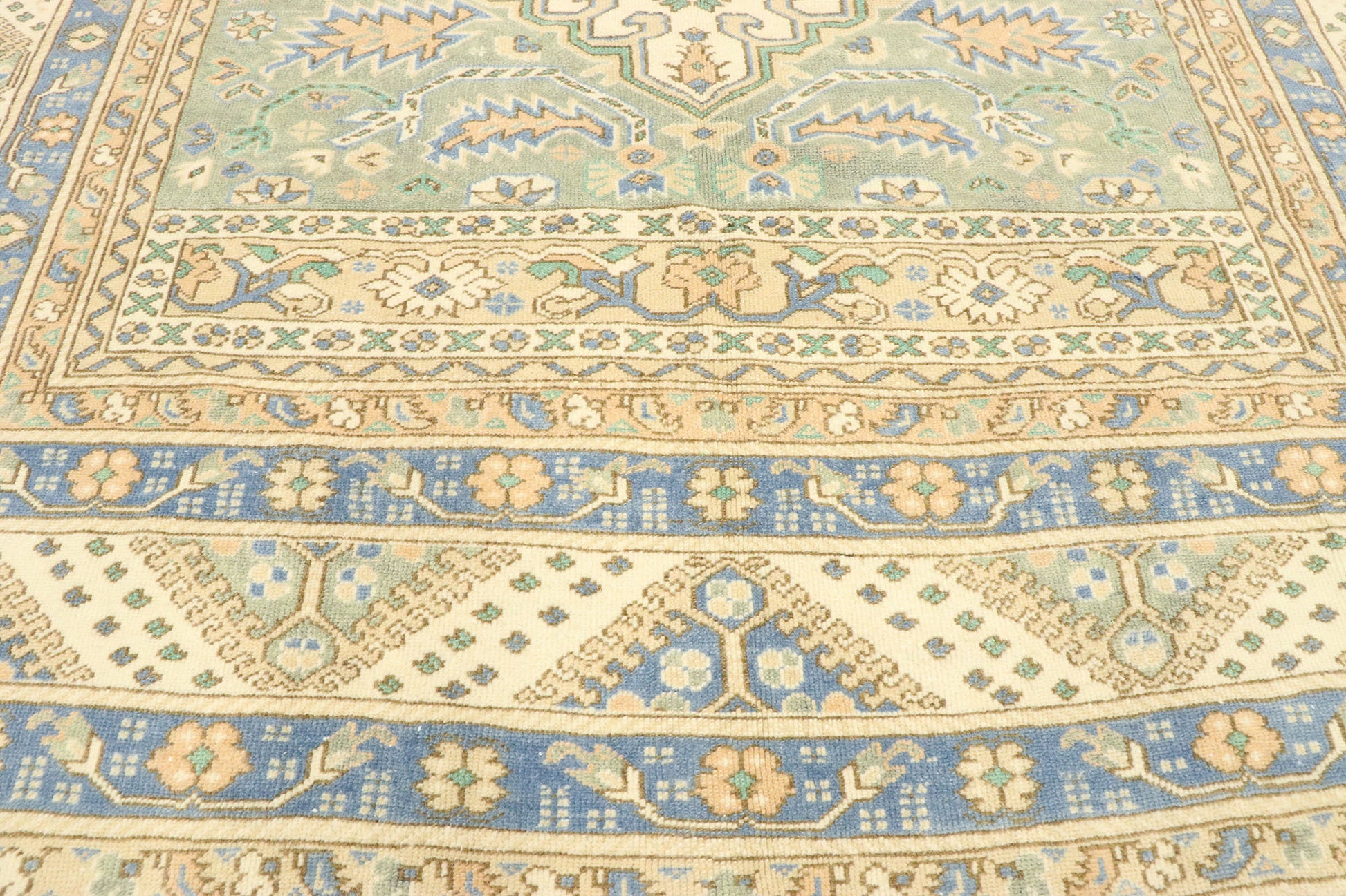 6 x 10 Vintage Turkish Oushak Rug 53060