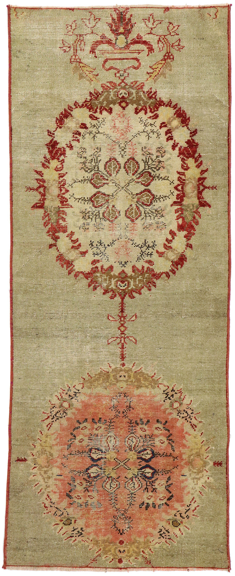 3 x 6 Vintage Turkish Oushak Rug 53061