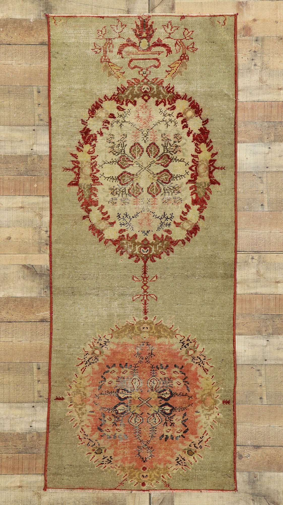 3 x 6 Vintage Turkish Oushak Rug 53061