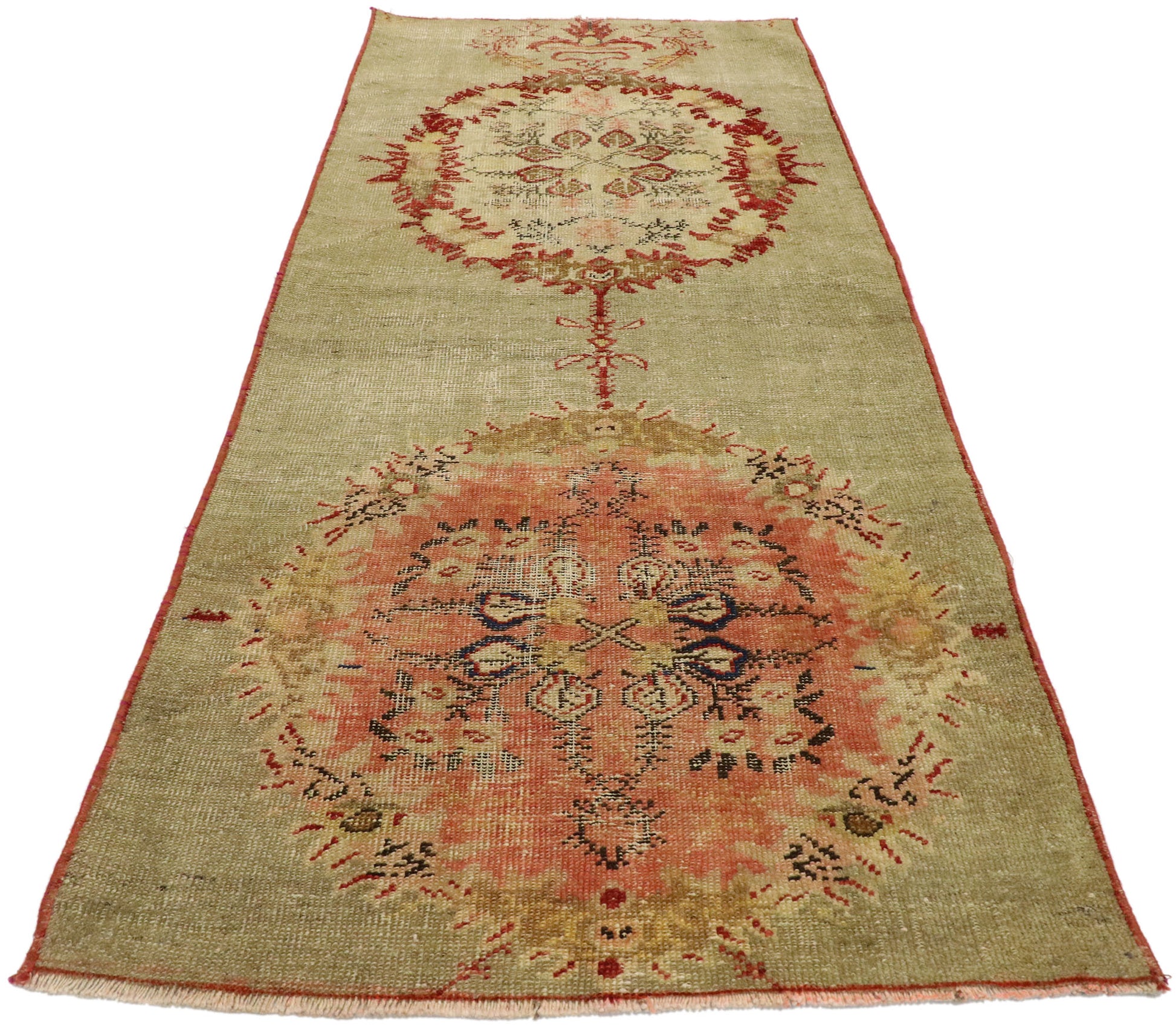 3 x 6 Vintage Turkish Oushak Rug 53061