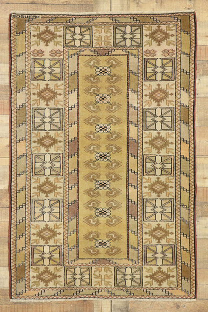 3 x 5 Vintage Turkish Oushak Rug 53063