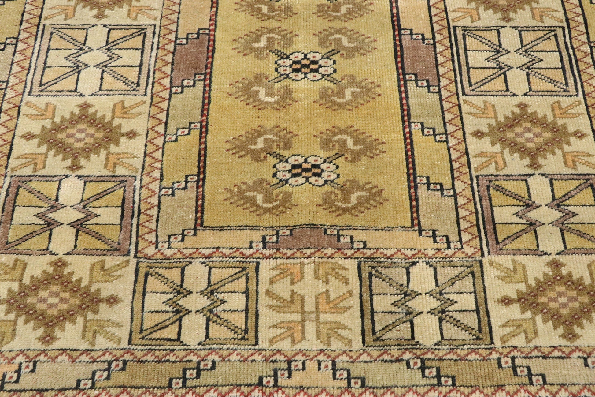 3 x 5 Vintage Turkish Oushak Rug 53063