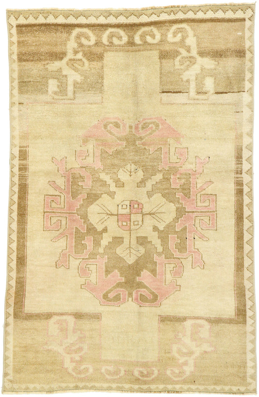 4 x 6 Vintage Turkish Kars Rug 53064