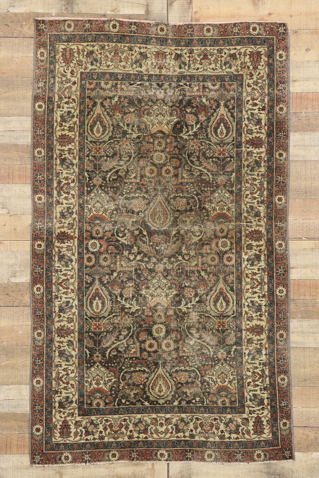 4 x 6 Antique Turkish Sivas Rug 53065