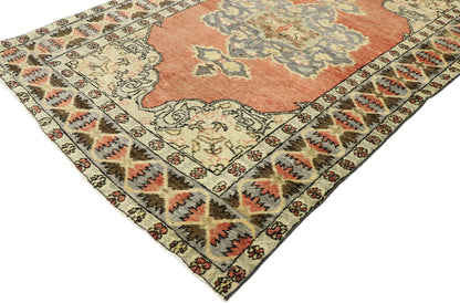 4 x 6 Vintage Turkish Oushak Rug 53066
