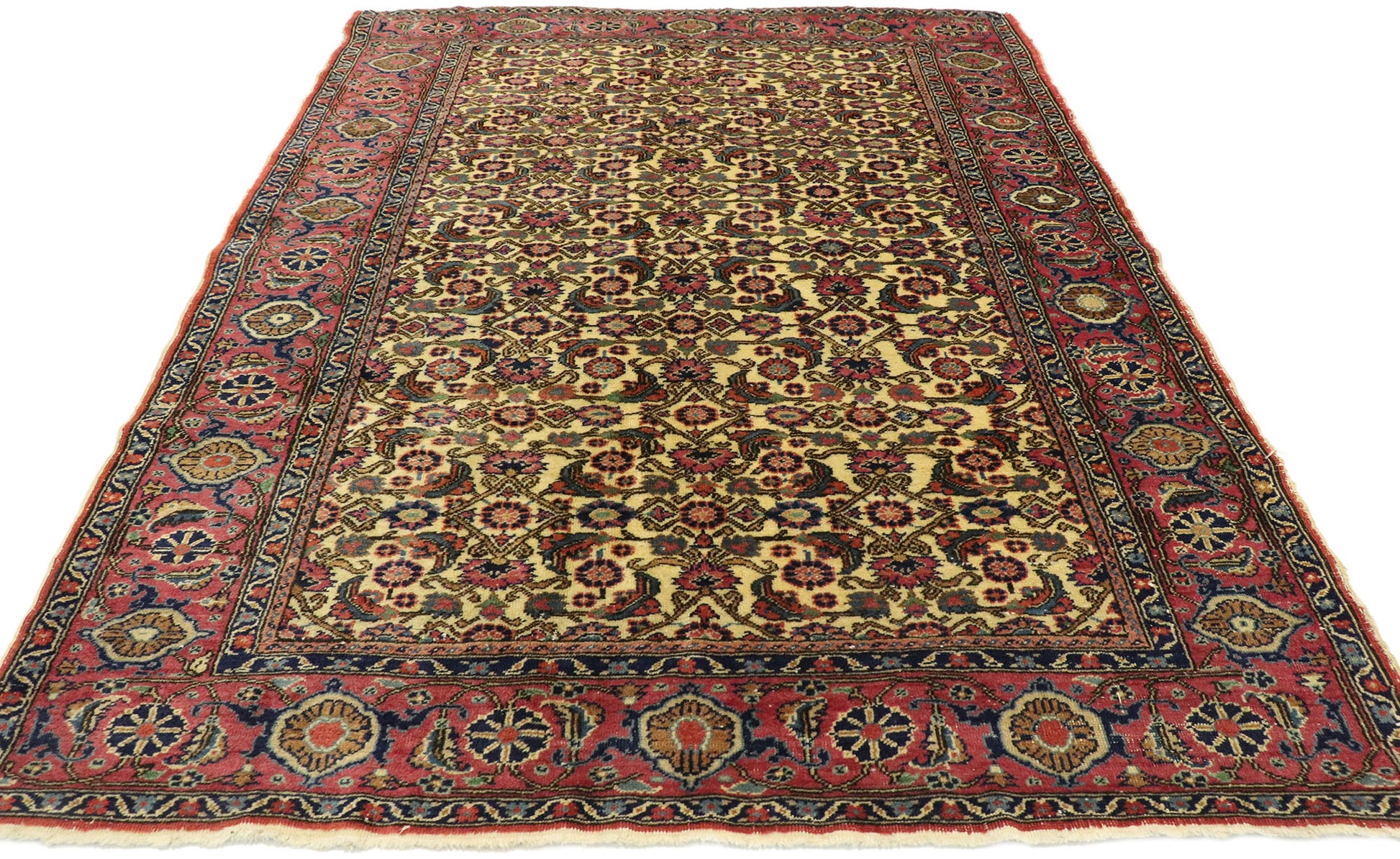 4 x 6 Vintage Turkish Sivas Rug 53068
