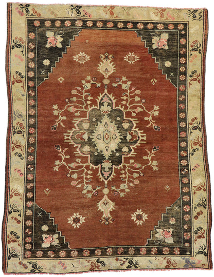 5 x 7 Vintage Turkish Oushak Rug 53069