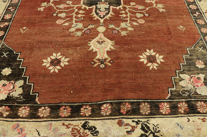 5 x 7 Vintage Turkish Oushak Rug 53069