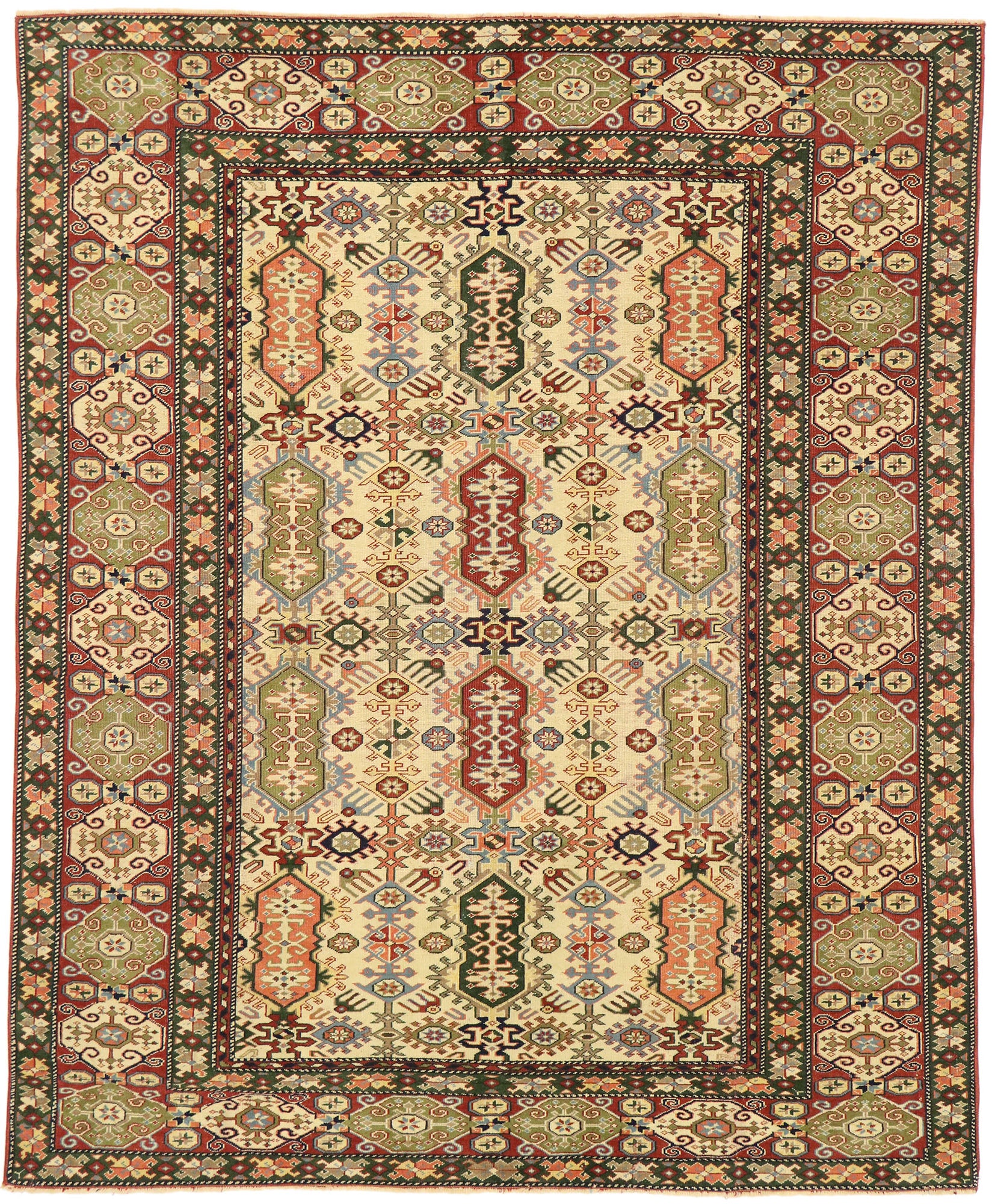6 x 7 Vintage Turkish Oushak Rug 53070