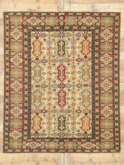 6 x 7 Vintage Turkish Oushak Rug 53070