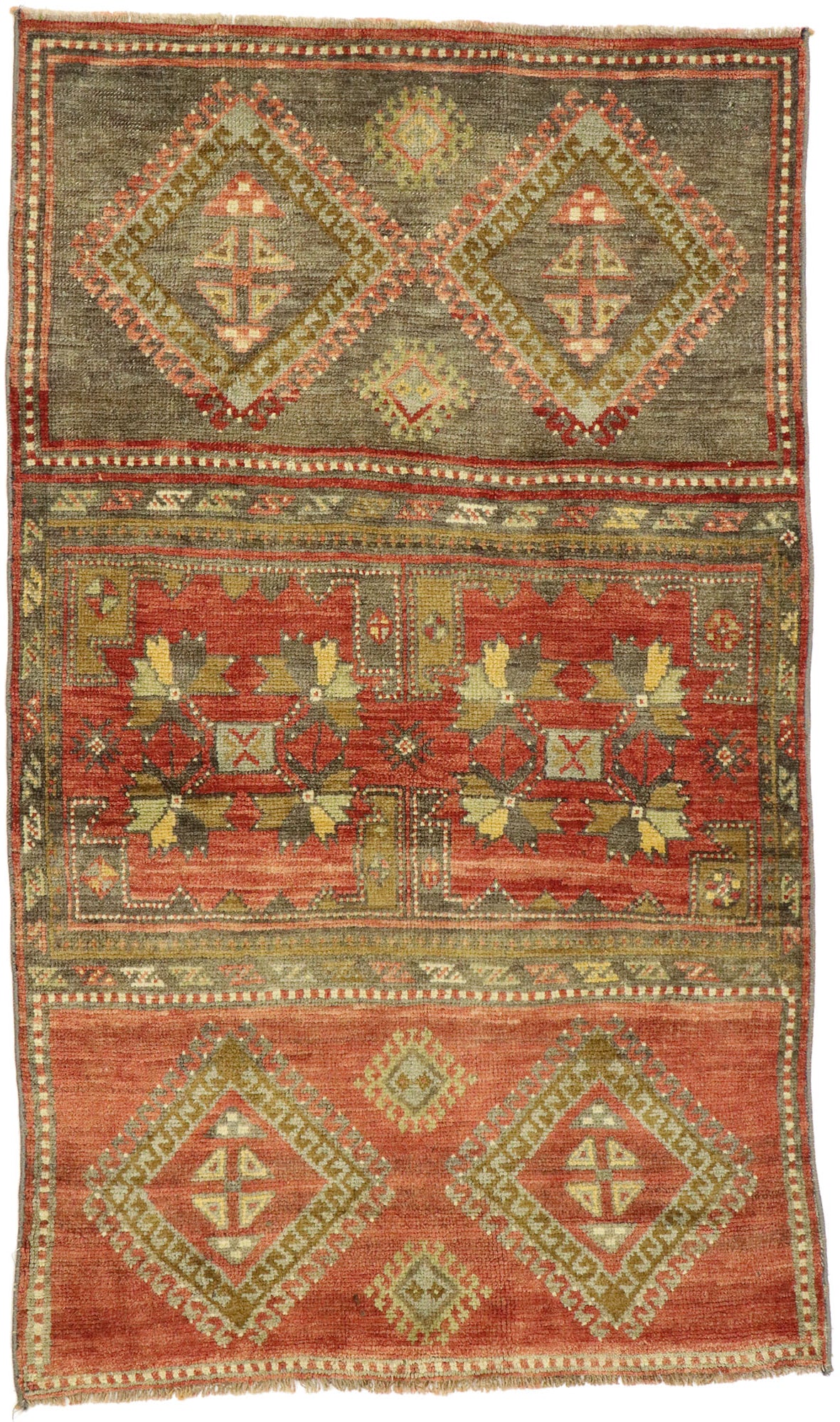 3 x 5 Vintage Turkish Oushak Rug 53073