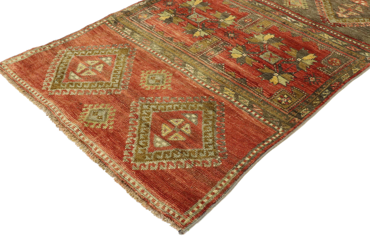 3 x 5 Vintage Turkish Oushak Rug 53073