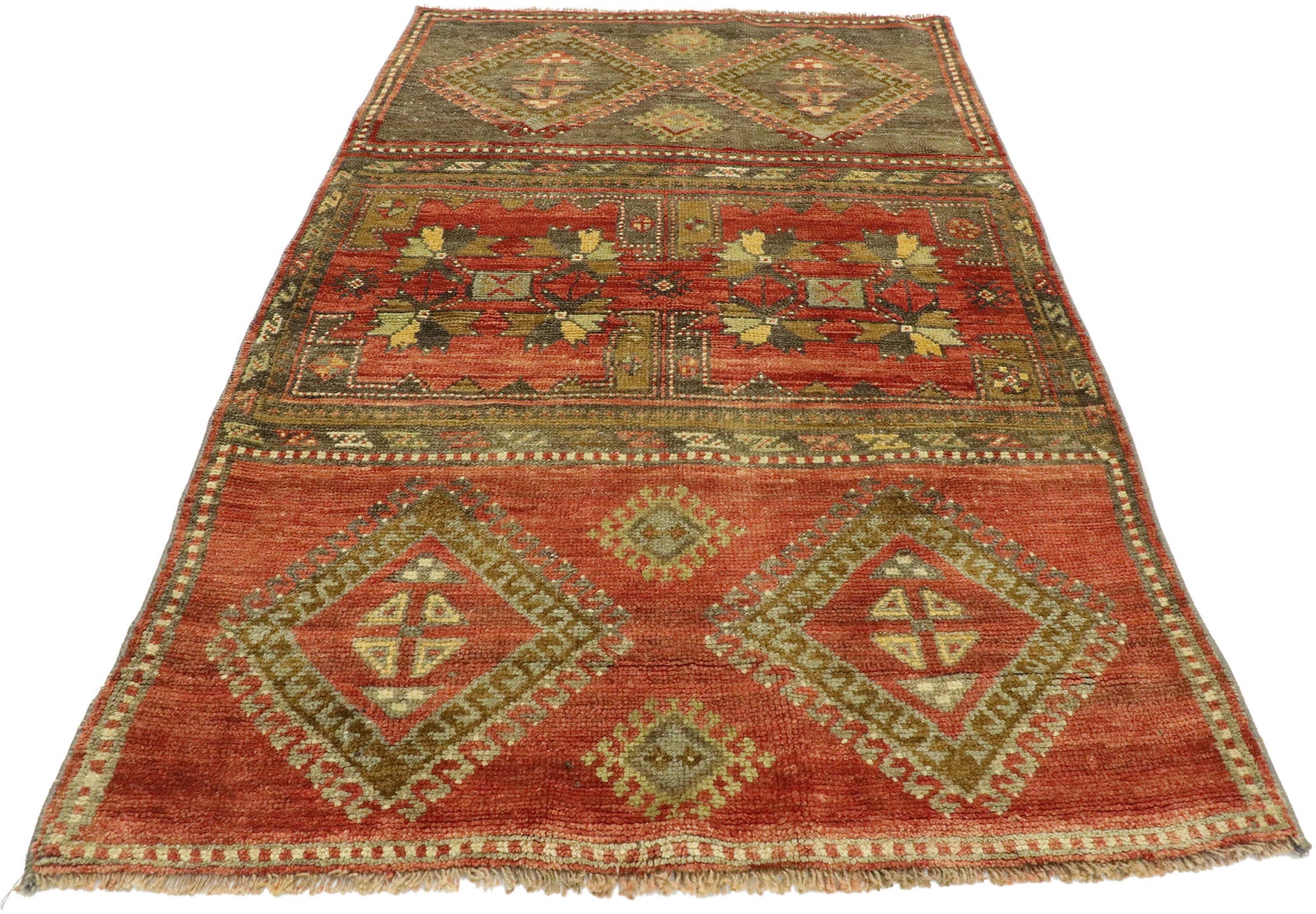 3 x 5 Vintage Turkish Oushak Rug 53073