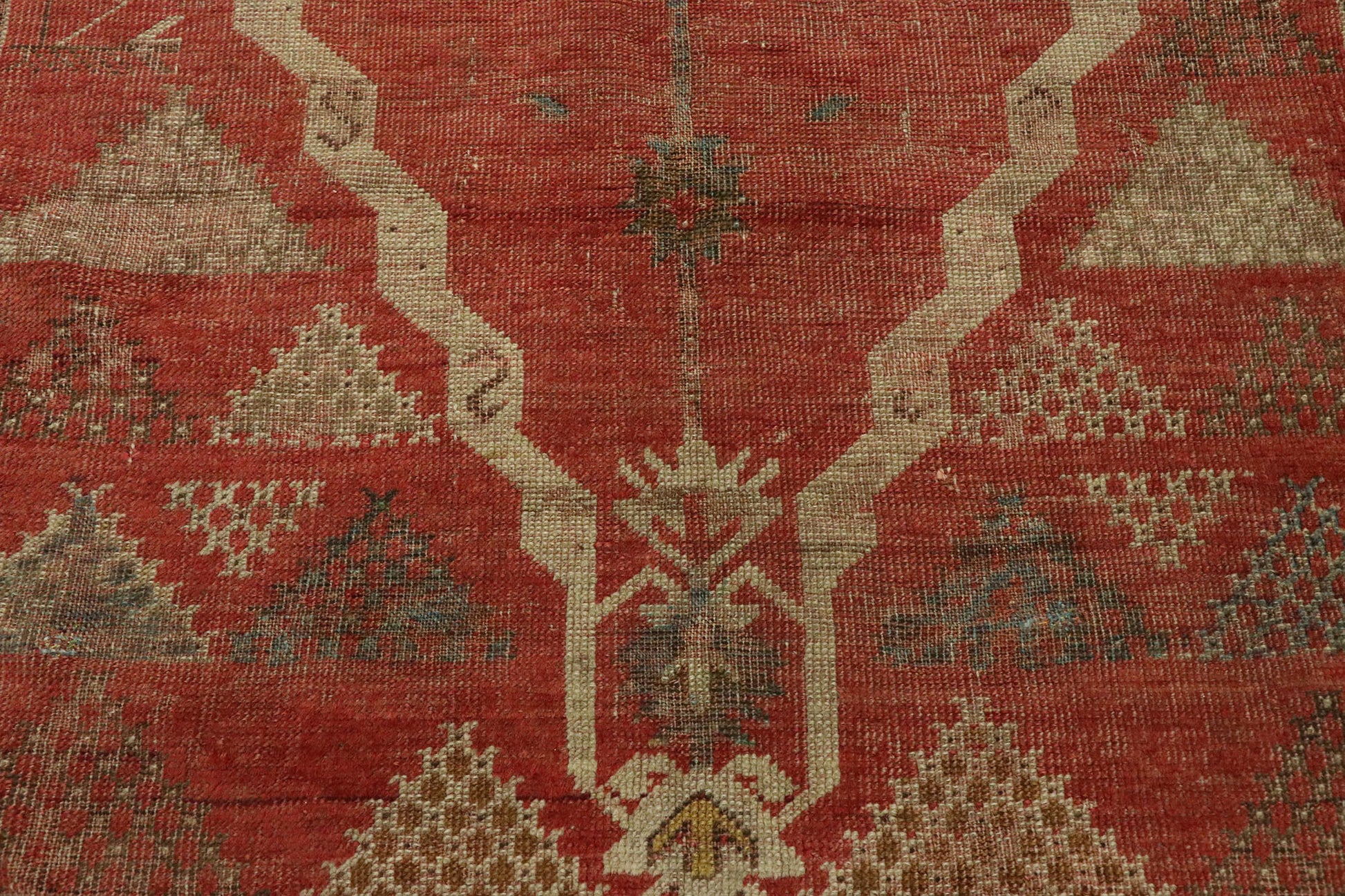 3 x 4 Vintage Turkish Oushak Prayer Rug 53076
