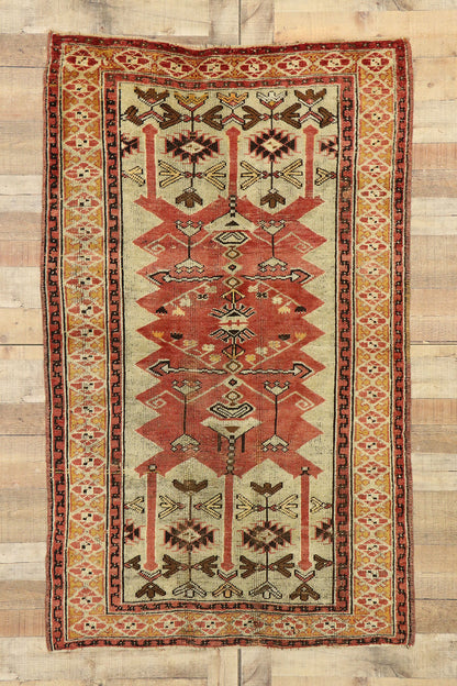 4 x 6 Vintage Turkish Oushak Rug 53077