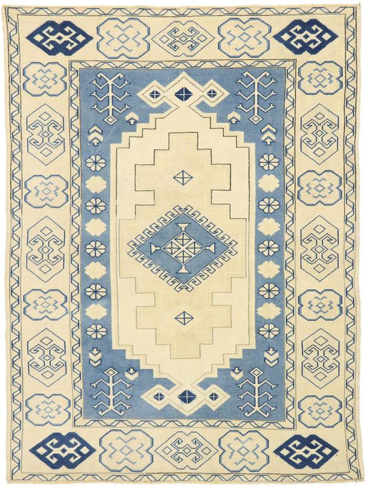 6 x 7 Vintage Turkish Oushak Rug 53078