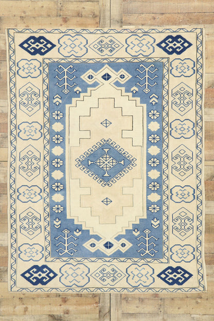 6 x 7 Vintage Turkish Oushak Rug 53078