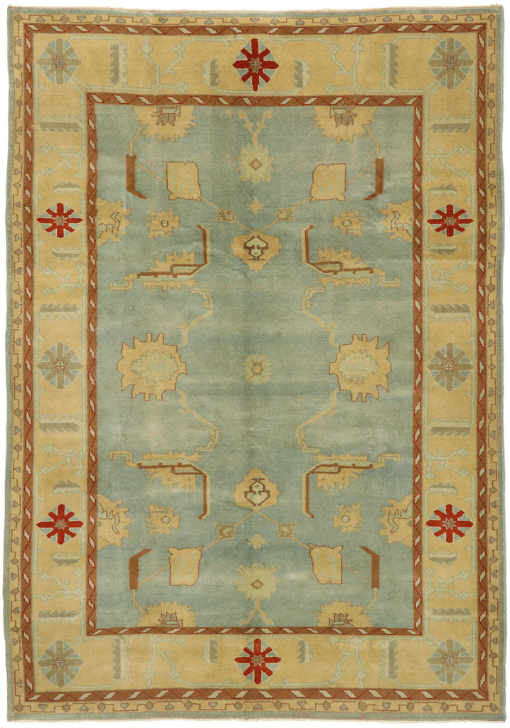 6 x 8 Vintage Turkish Oushak Rug 53080