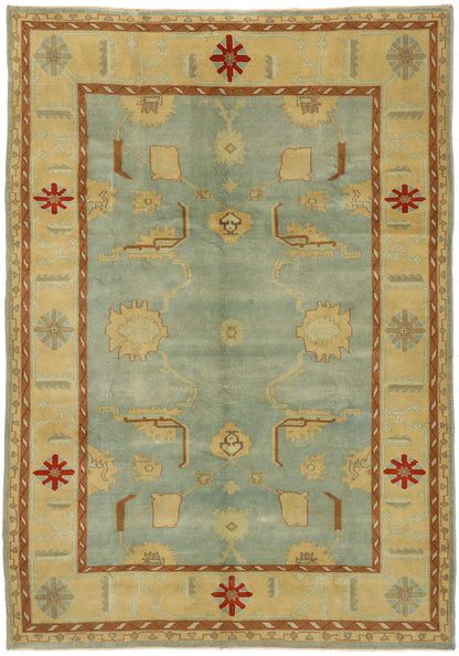 6 x 8 Vintage Turkish Oushak Rug 53080