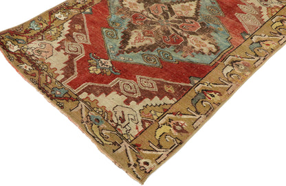 3 x 4 Vintage Turkish Oushak Rug 53082