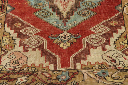 3 x 4 Vintage Turkish Oushak Rug 53082