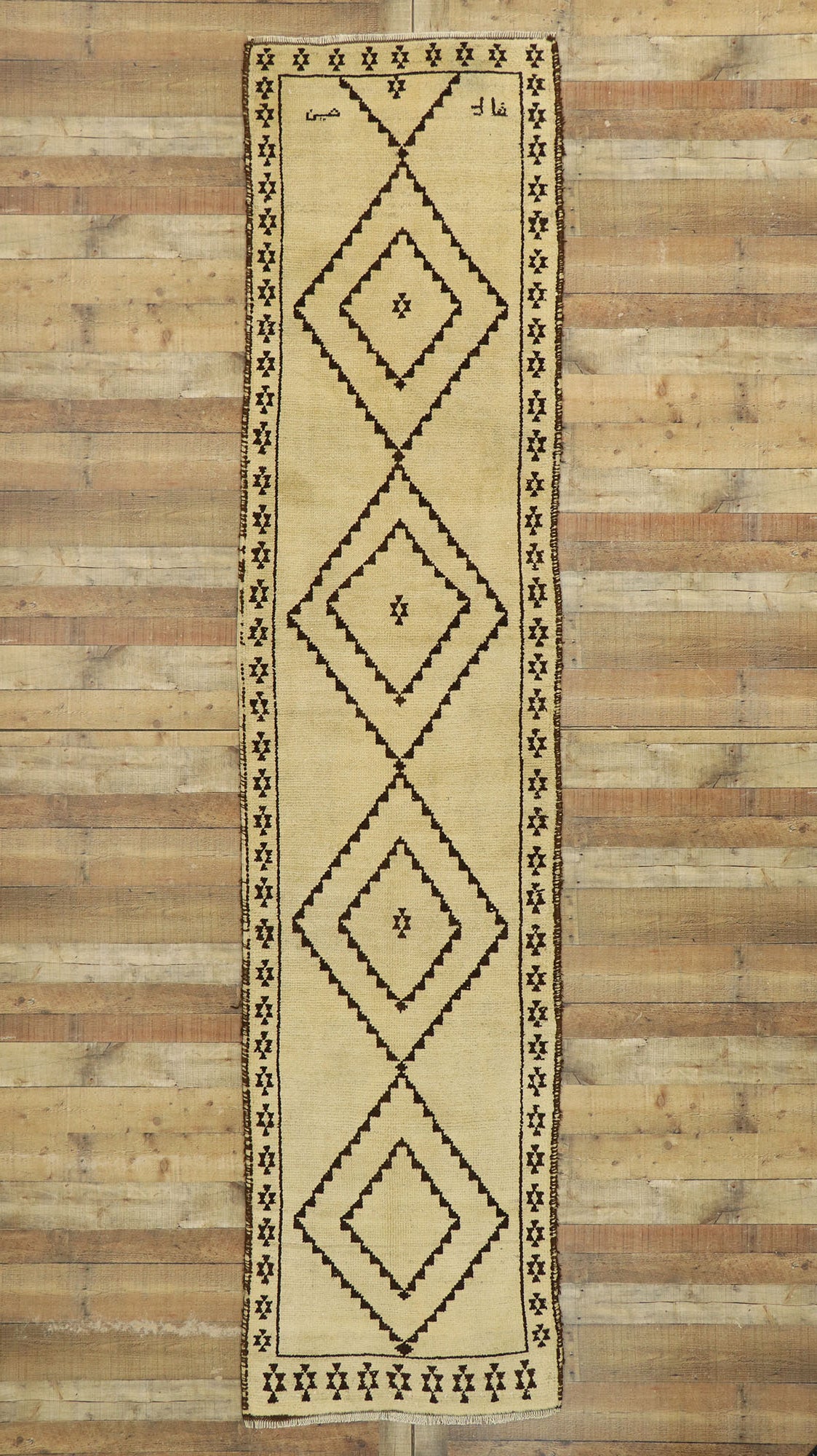3 x 13 Vintage Turkish Oushak Runner 53084
