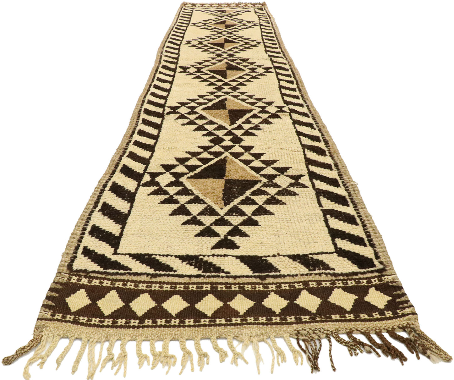 3 x 13 Vintage Turkish Oushak Runner 53086