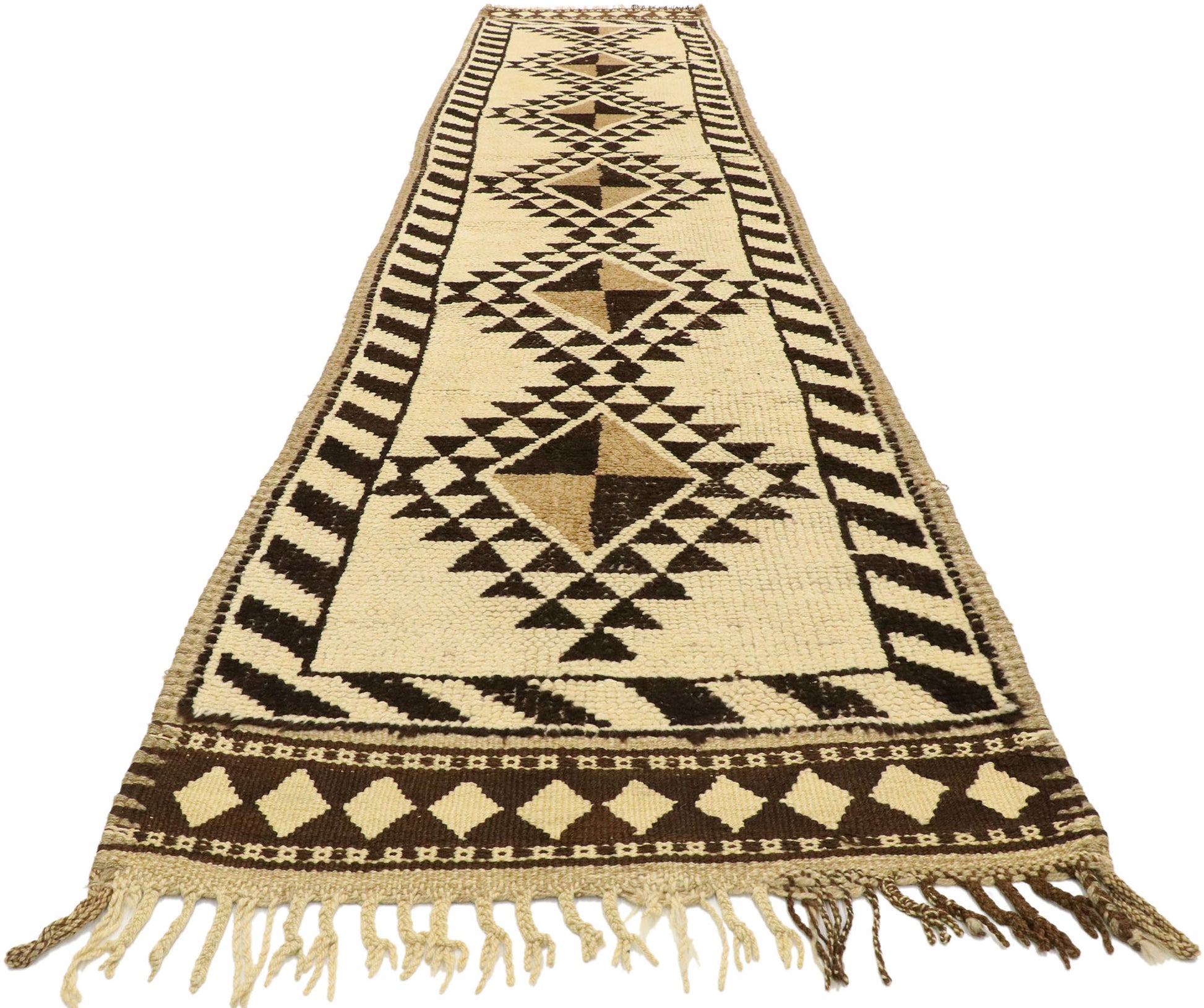 3 x 13 Vintage Turkish Oushak Runner 53086