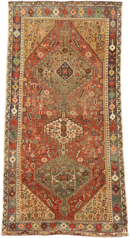 4 x 7 Vintage Persian Shiraz Rug 53087