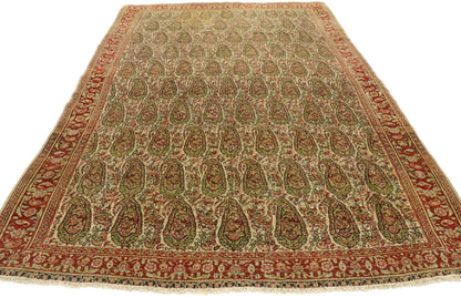 4 x 6 Vintage Persian Boteh Senneh Rug 53088