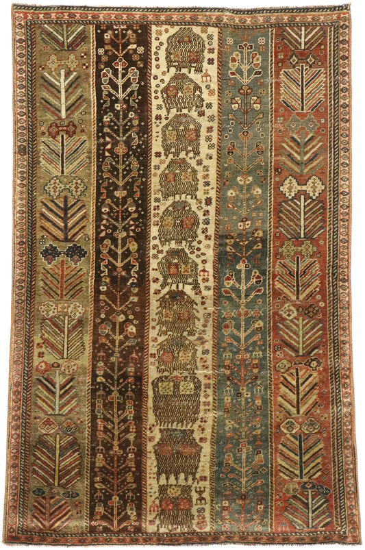 3 x 4 Vintage Turkish Oushak Rug 53089