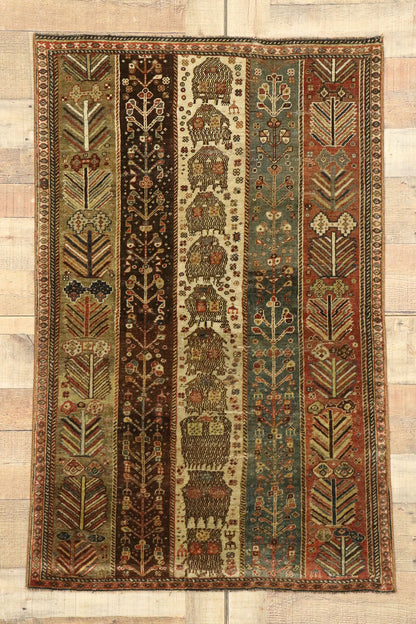 3 x 4 Vintage Turkish Oushak Rug 53089