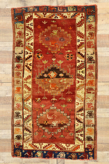 4 x 6 Vintage Turkish Oushak Rug 53096