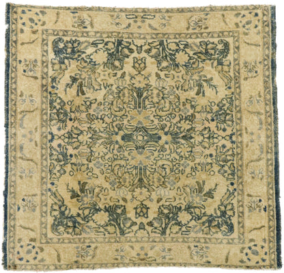 3 x 3 Vintage Turkish Oushak Rug 53098