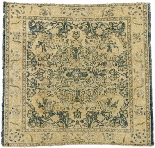 3 x 3 Vintage Turkish Oushak Rug 53098