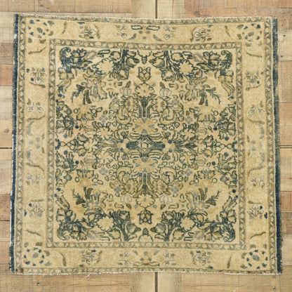 3 x 3 Vintage Turkish Oushak Rug 53098