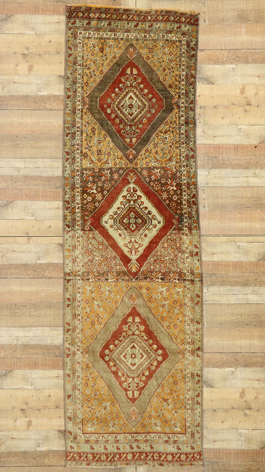 3 x 10 Vintage Turkish Oushak Rug 53099