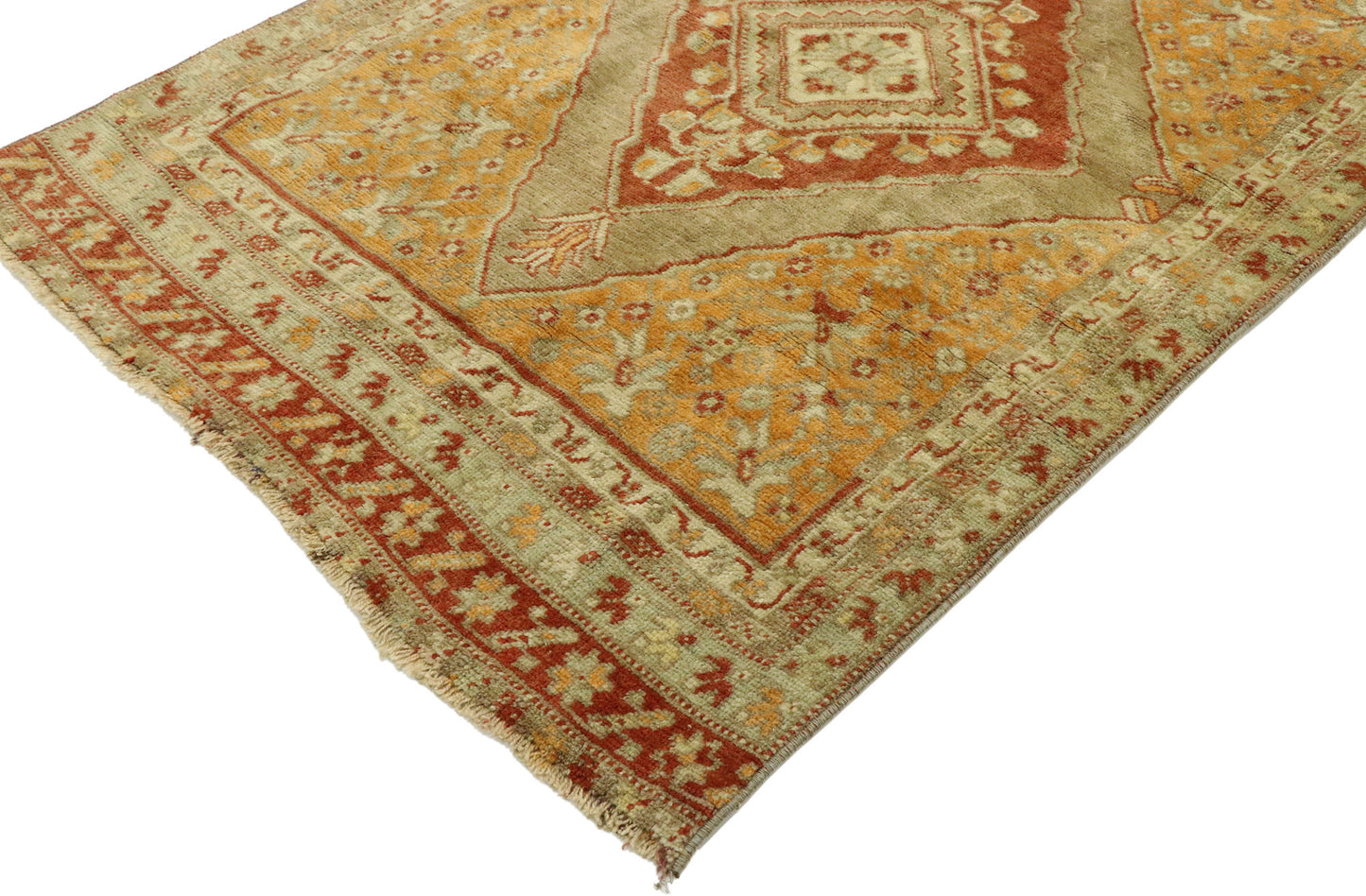 3 x 10 Vintage Turkish Oushak Rug 53099