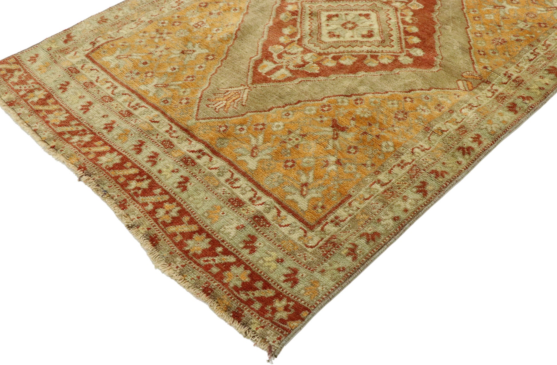 3 x 10 Vintage Turkish Oushak Rug 53099