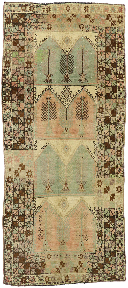 5 x 12 Vintage Turkish Prayer Saph Rug 53100