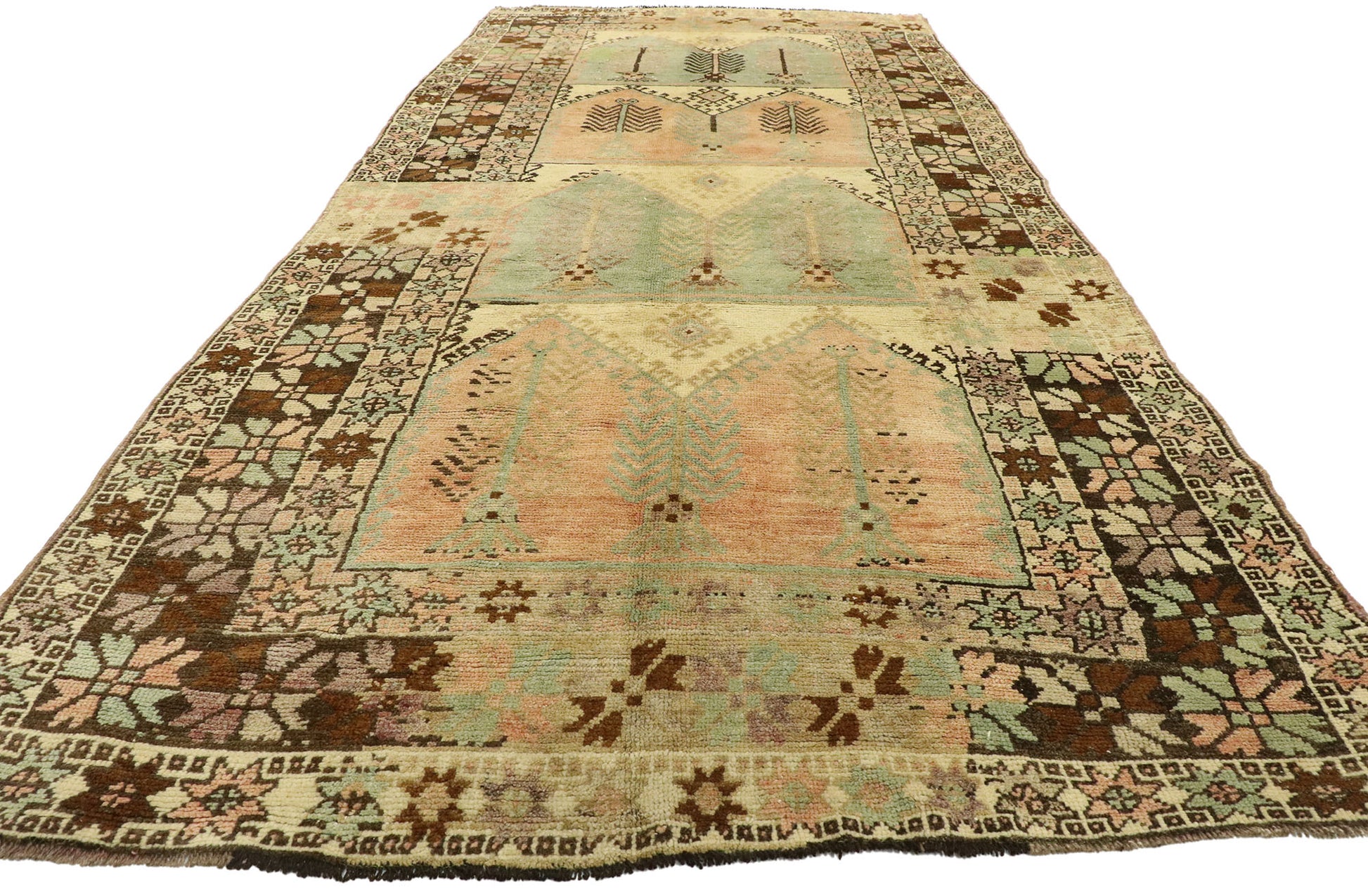 5 x 12 Vintage Turkish Prayer Saph Rug 53100