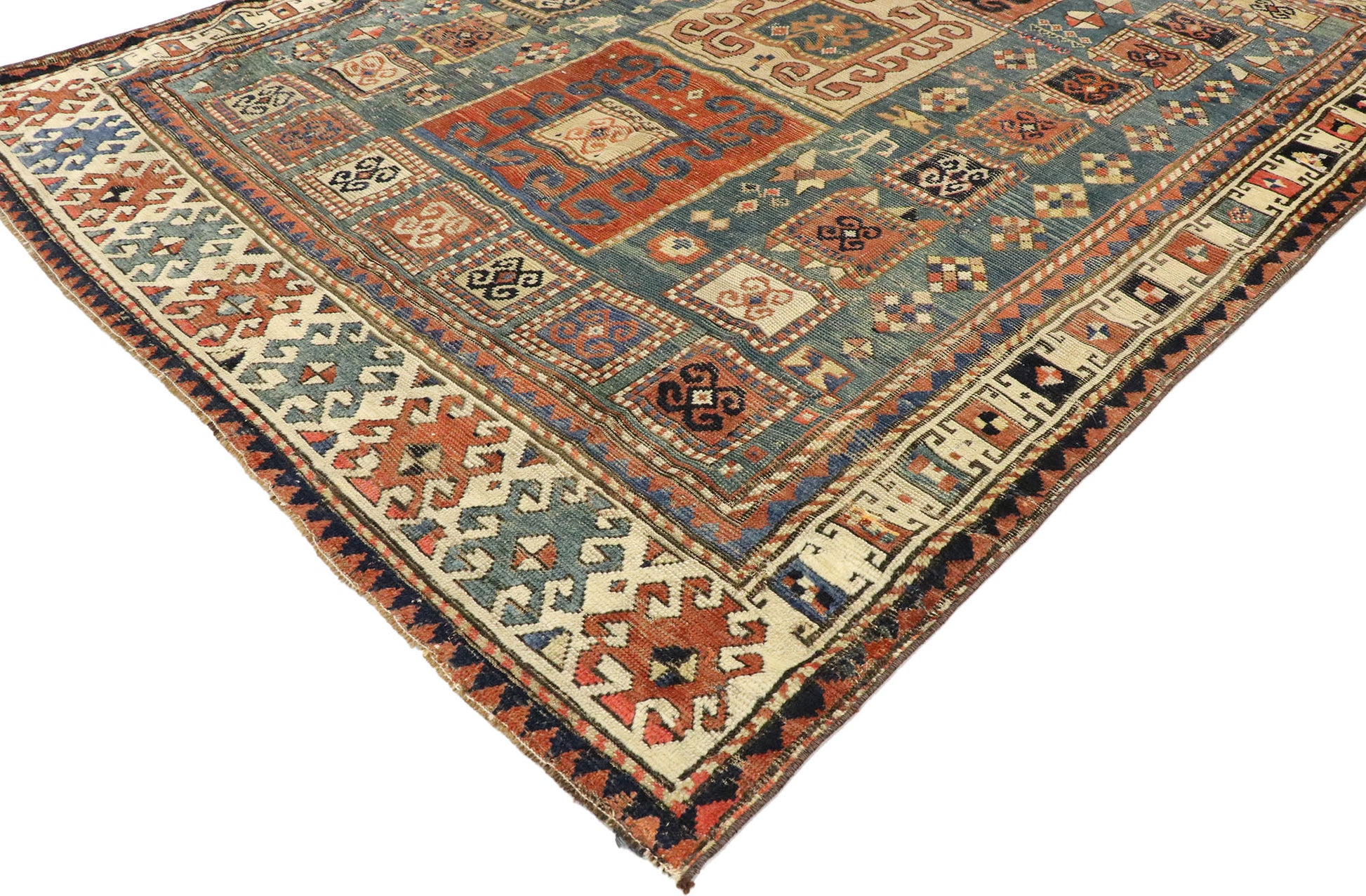5 x 7 Antique Caucasian Kazak Rug 53101