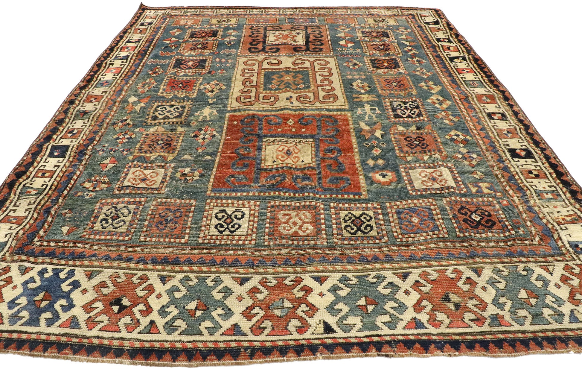 5 x 7 Antique Caucasian Kazak Rug 53101