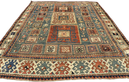 5 x 7 Antique Caucasian Kazak Rug 53101