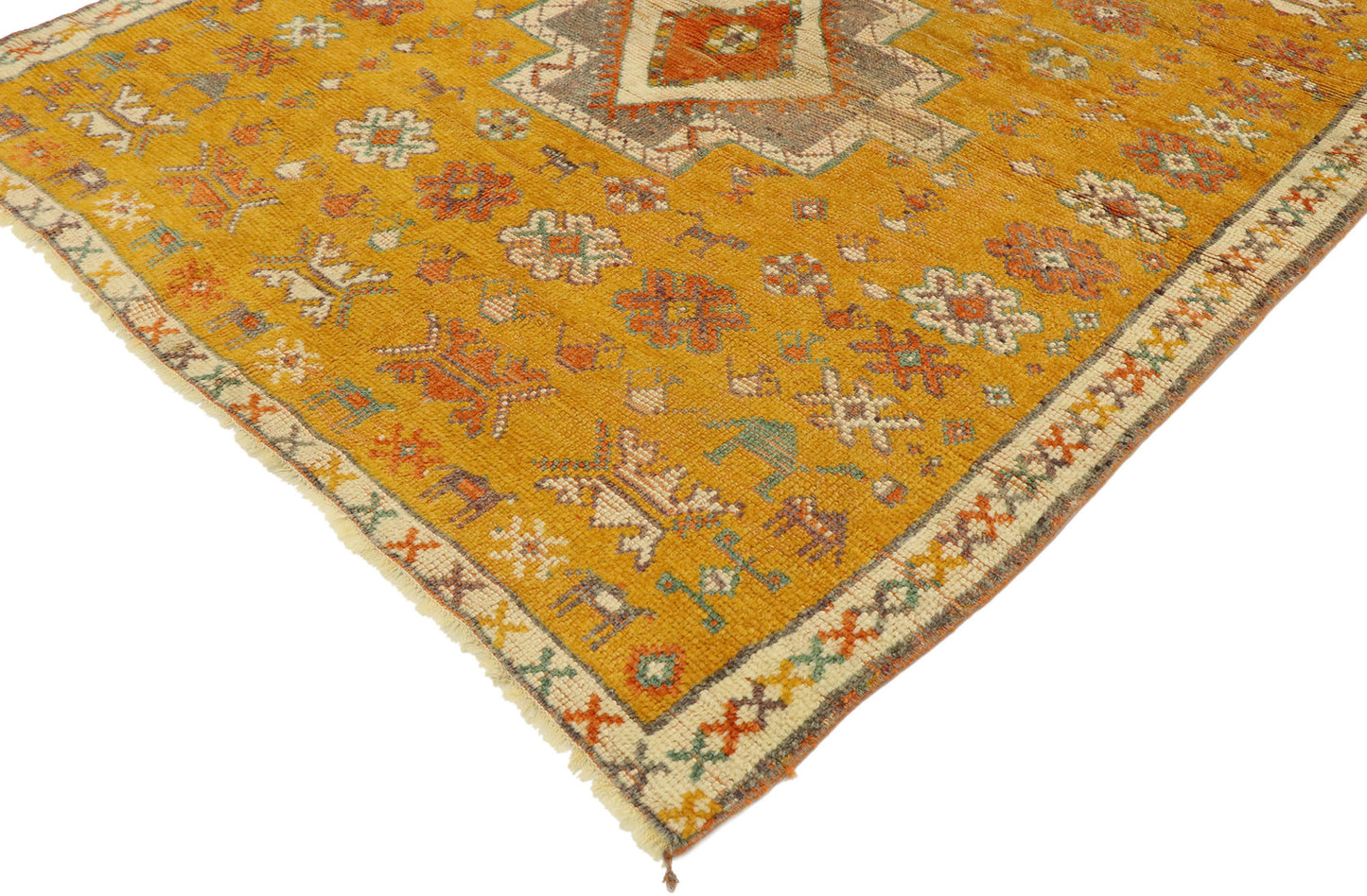 5 x 5 Vintage Turkish Oushak Rug 53102