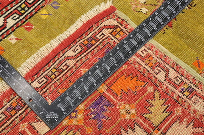 4 x 5 Vintage Turkish Oushak Prayer Rug 53103